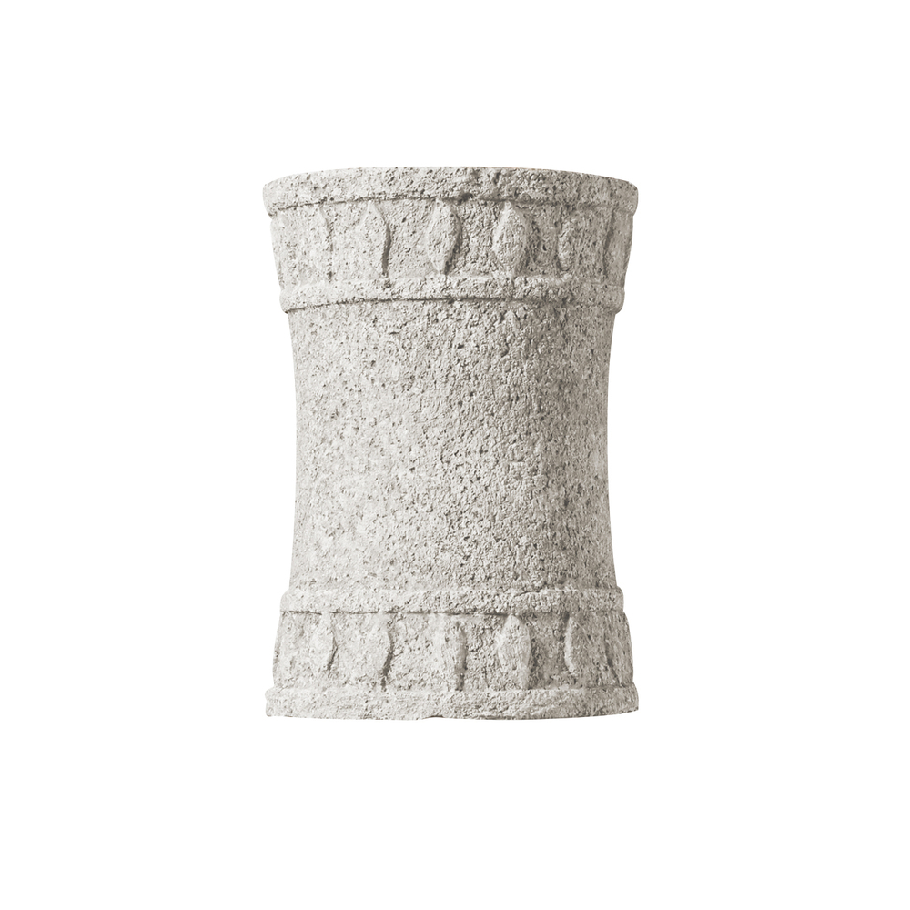 Hourglass Cylinder Sconce w/ Flame Design - Open Top & Bottom