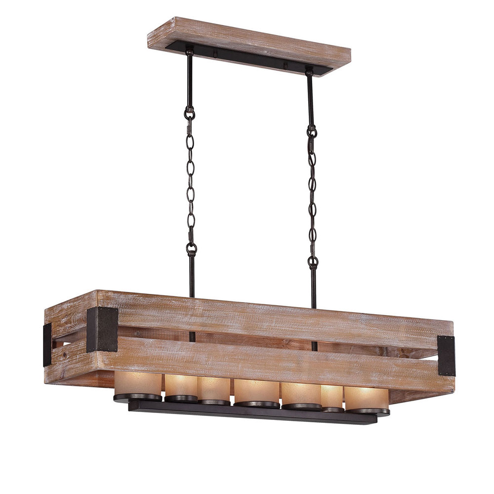 CHANDELIER,7LT,LINR,DARK,HD CA