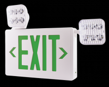 Elco Lighting EE94HG - LED COMBO EXIT & EMERGENCY GREEN