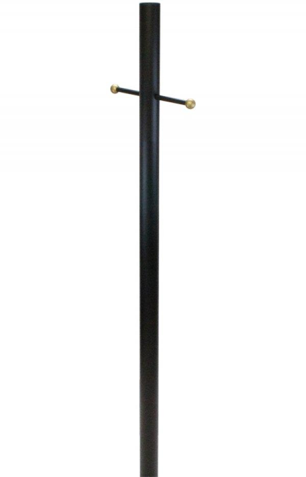 8' ALUM POST 2.95 X .050 X 96" BLACK POST