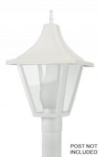 Wave Lighting 611-WH - VANGUARD POST LANTERN WHITE W/CLEAR BEVELED LENS